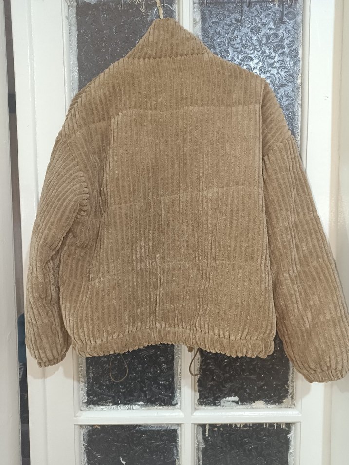 Kahverengi Kadın Kısa Peluş Mont - Görsel 2