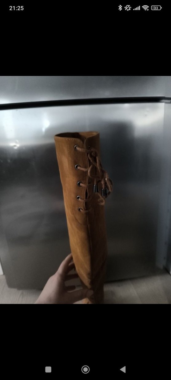 Bej Süet Kadın Dizüstü Bot, Tokalı - Görsel 3