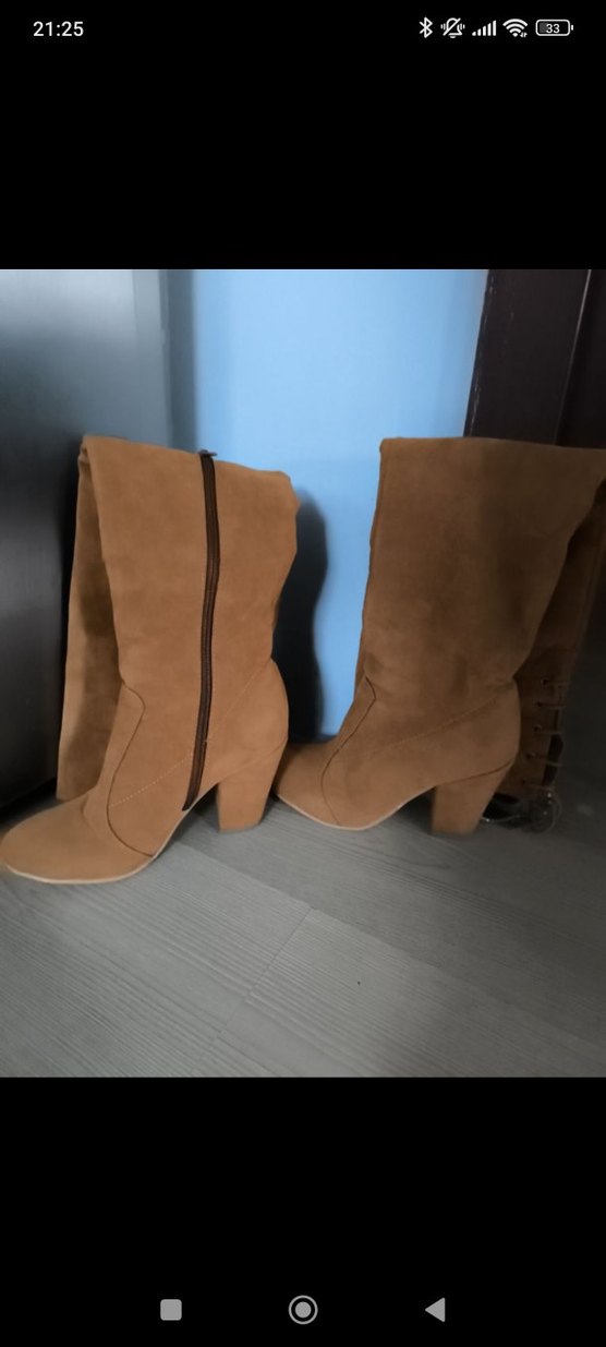 Bej Süet Kadın Dizüstü Bot, Tokalı - Görsel 2