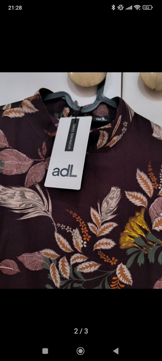 Kahverengi Çiçekli Uzun Bohem Elbise - Görsel 2