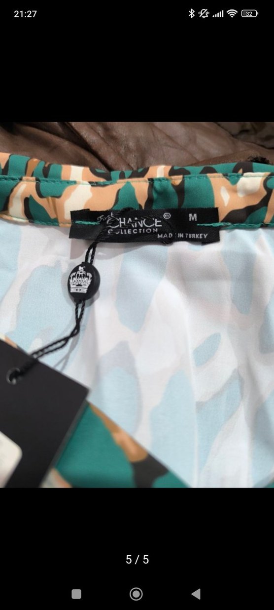 Turkuaz Piliseli Uzun Kadın Elbise - Görsel 5