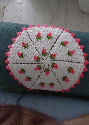 Nakışlı Çok Renkli Yuvarlak Masa Örtüsü - Görsel 2