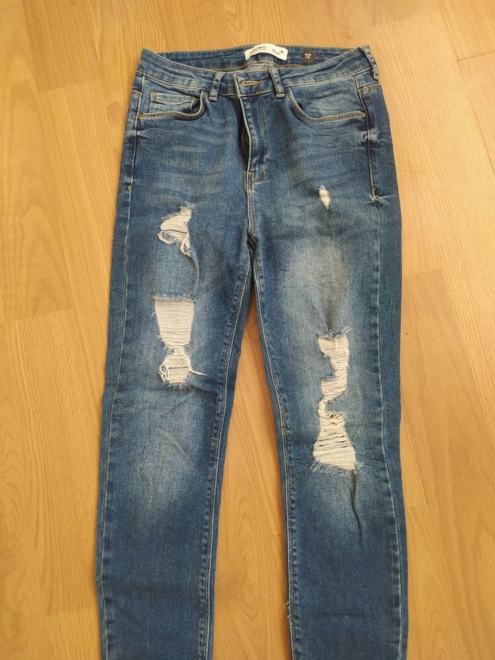 Mavi Kadın Denim Yırtık Pantolon - Görsel 3