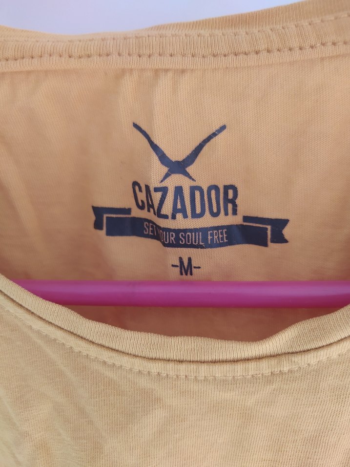 Sarı Baskılı kadın ve erkek Pamuk Tişört - Görsel 2