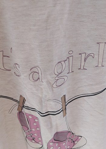 Bej Baskılı tişört Kısa Kollu - Görsel 2