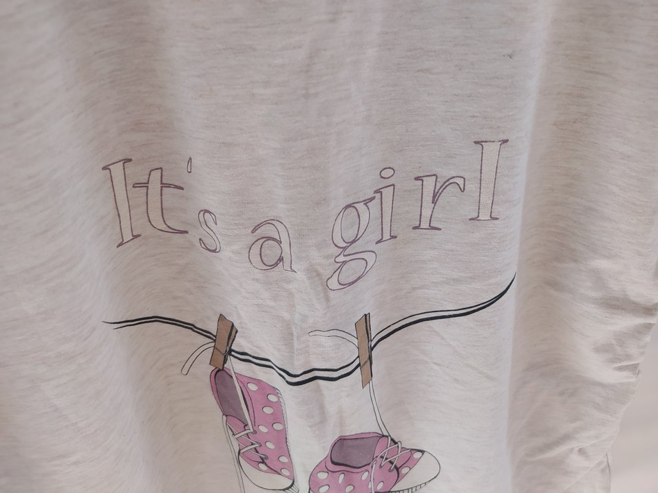 Bej Baskılı tişört Kısa Kollu - Görsel 2