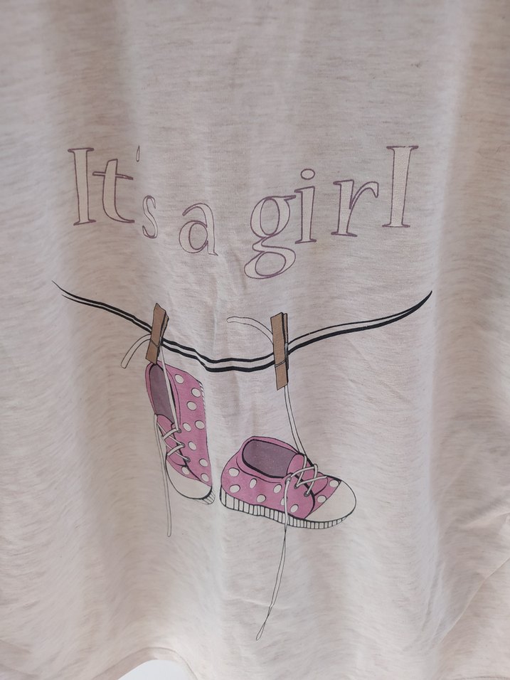 Bej Baskılı tişört Kısa Kollu - Görsel 3