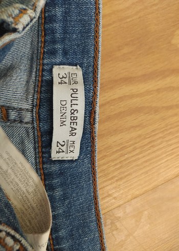 Kadın Mavi Kot Şort Midi Boy - Görsel 4