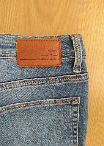 Kadın Mavi Kot Şort Midi Boy - Görsel 3