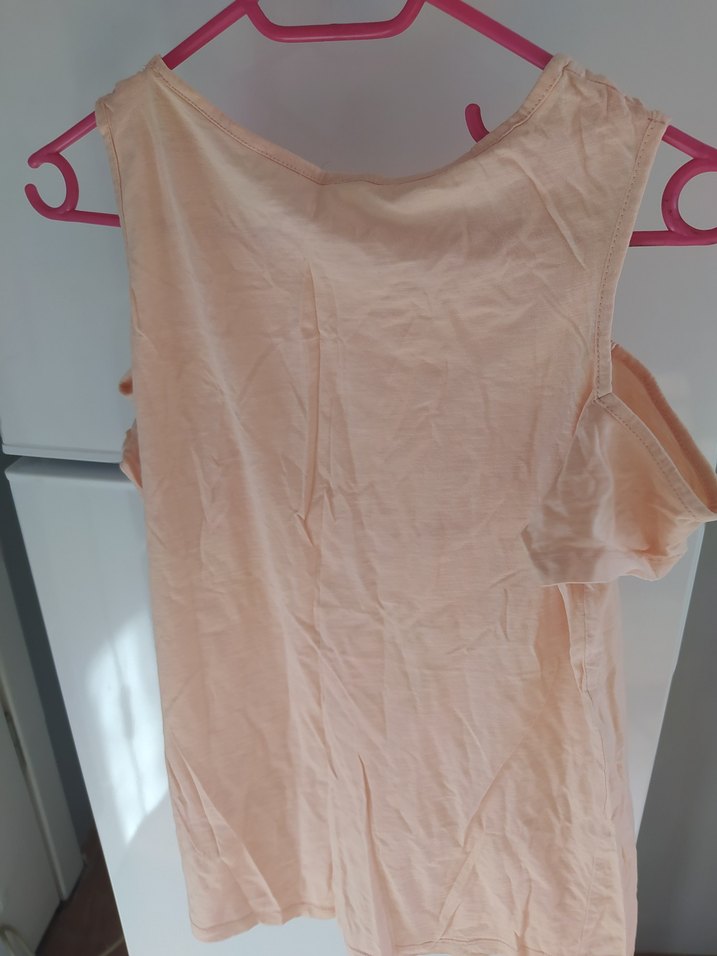 Kız Çocuk Pembe Pamuklu Baskılı Tişört - Görsel 5