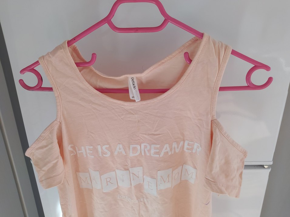 Kız Çocuk Pembe Pamuklu Baskılı Tişört - Görsel 4