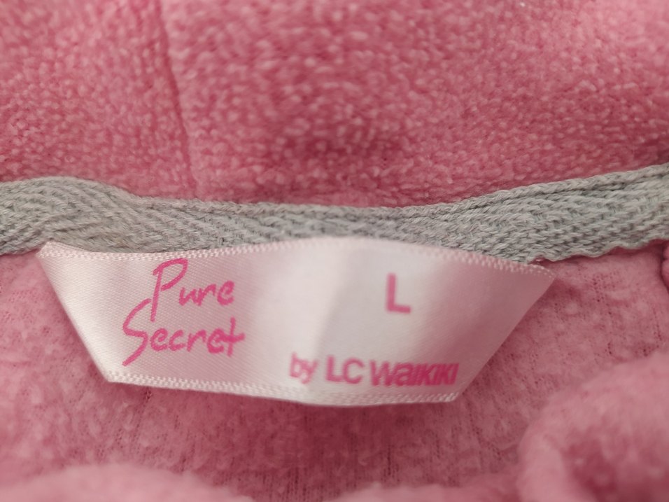 Kız Çocuk Pembe Düğmeli Yüksek Yakalı Sweatshirt - Görsel 3