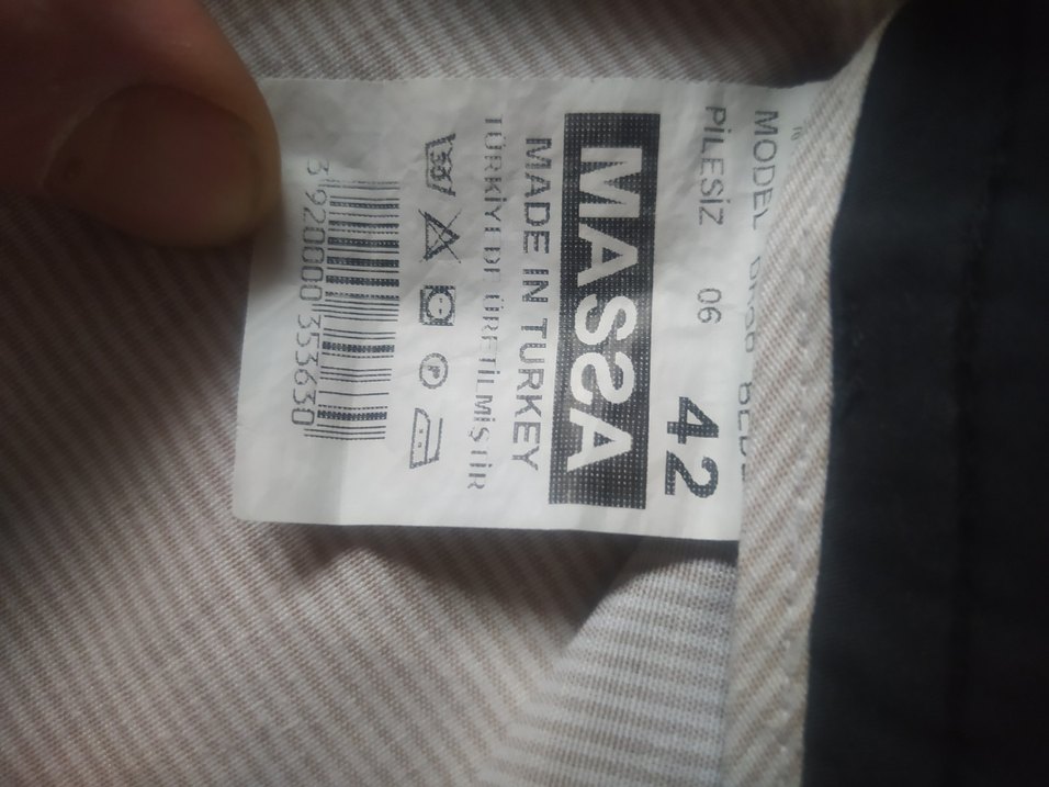 Koyu Mavi erkek keten pantolon - Görsel 4