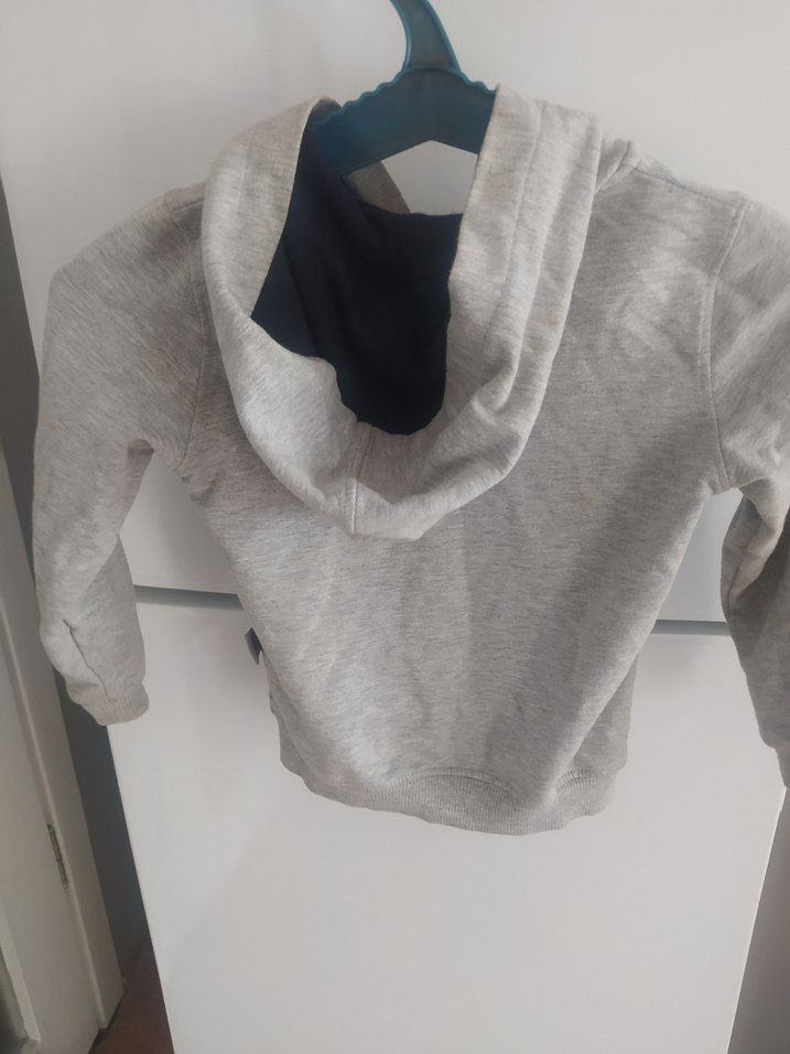 Gri Kapüşonlu Erkek Çocuk Sweatshirt - Görsel 3