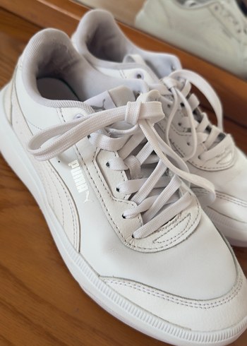 Beyaz Platform Topuklu Puma Kadın Spor Ayakkabı - Görsel 4