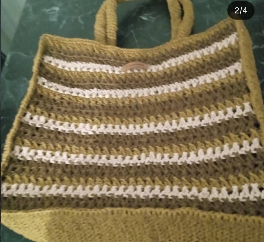el örgüsü kağıt ip hasır örgü büyük boy çanta - Görsel 3