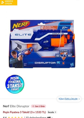 Mavi Nerf Elite Disruptor Oyuncak Tüfek