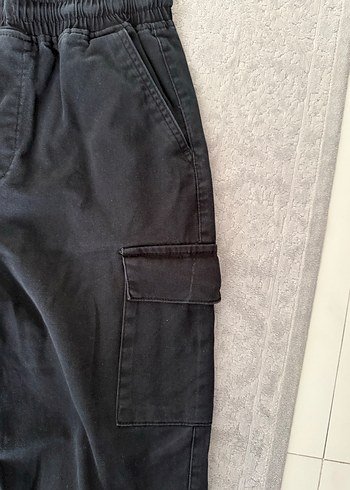 12-13 Yaş Beden Erkek Siyah Rahat Kesim jogger pantolon