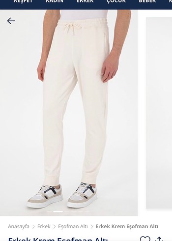 U.S Polo Assn. Erkek krem uspa esofman altı