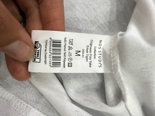 s/m Beden Beyaz polo yaka tişört