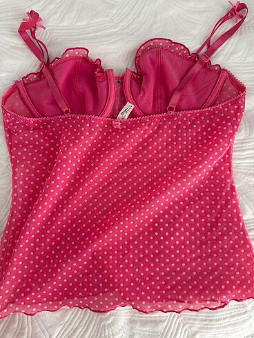 Diğer Pembe pijama üst tül