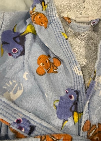 Kapüşonlu Baskılı Erkek Çocuk Bornoz - Görsel 2