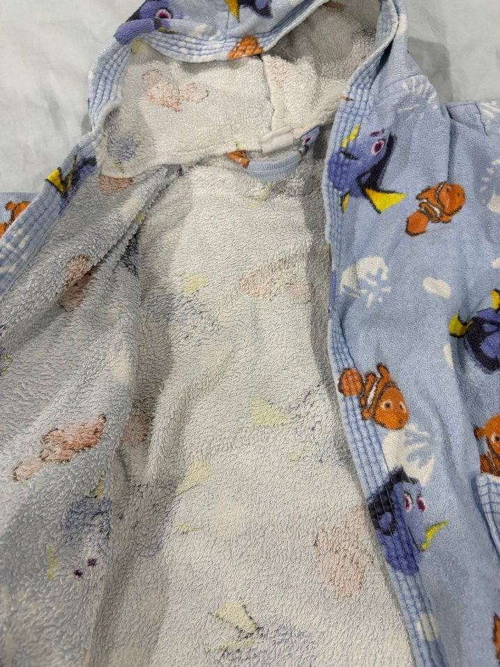 Kapüşonlu Baskılı Erkek Çocuk Bornoz - Görsel 4