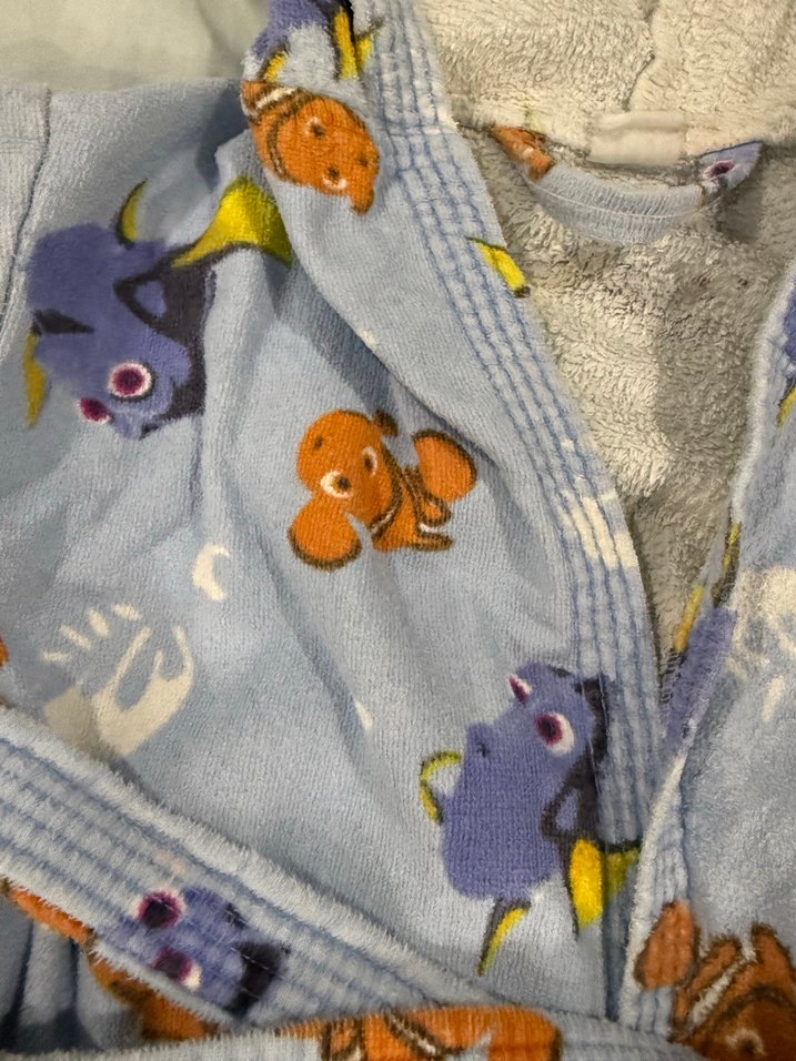 Kapüşonlu Baskılı Erkek Çocuk Bornoz - Görsel 2