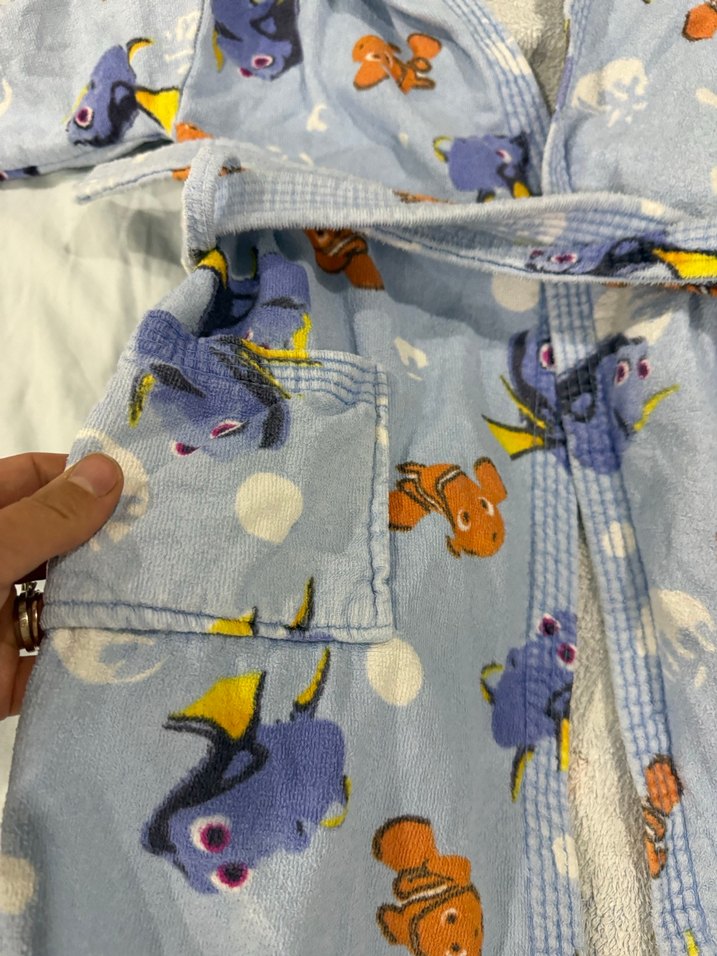 Kapüşonlu Baskılı Erkek Çocuk Bornoz - Görsel 3