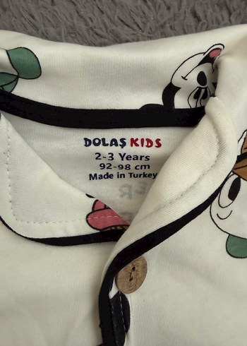 Baskılı Beyaz Çocuk Pijama Takımı - Görsel 2