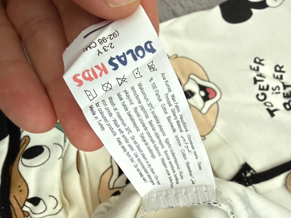 Baskılı Beyaz Çocuk Pijama Takımı - Görsel 3