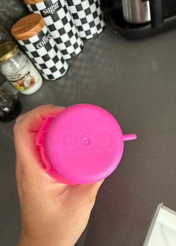 Renkli Pembe Tupperware suluk - Görsel 2