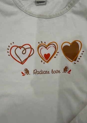 Kız Çocuk Beyaz Uzun Kollu Pamuklu Tişört - Görsel 4