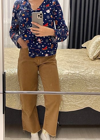 Kahverengi Süet Kadın Pantolon - Görsel 4