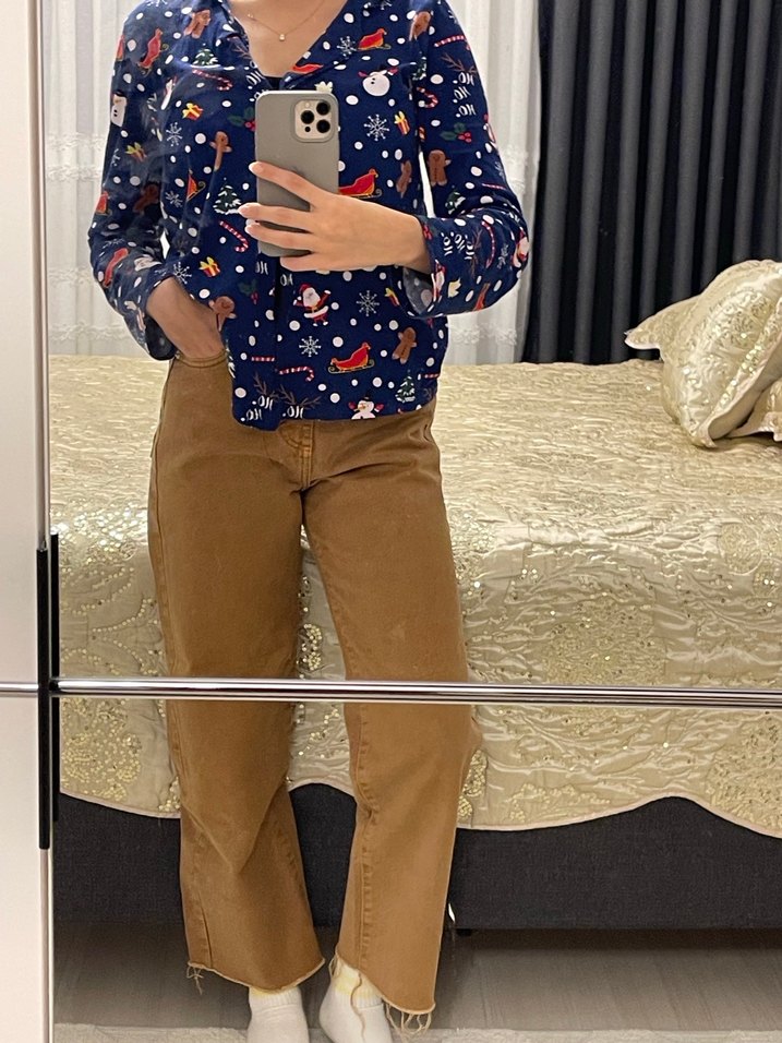 Kahverengi Süet Kadın Pantolon - Görsel 4