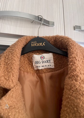Kahverengi Peluş Midi Kadın Kaban - Görsel 2