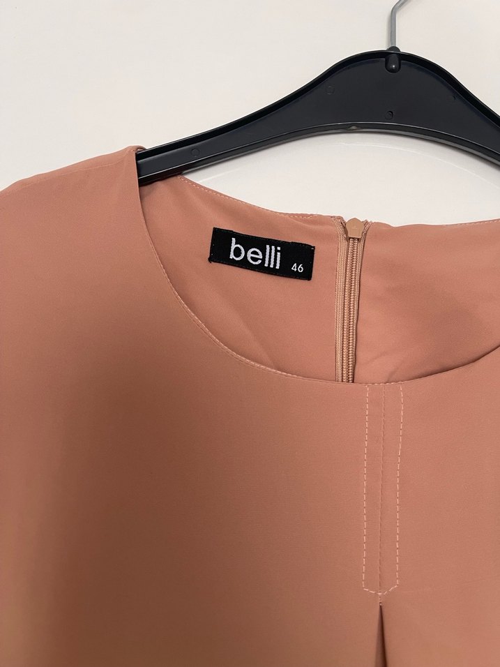 Bej Uzun Kollu Salaş Tunik - Görsel 2