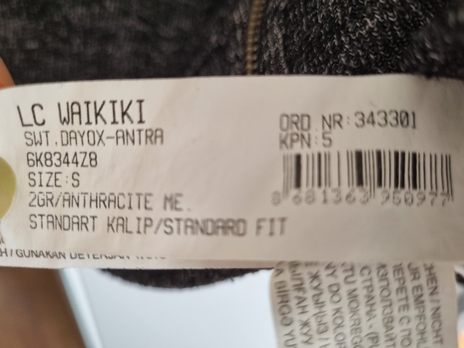 LC Waikiki Antrasit Fermuarlı Kapüşonlu Sweatshirt Standart Fit - Görsel 4