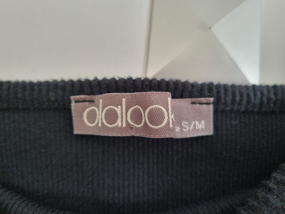 Antrasit Kare Yaka Balon Kol Bluz  Pamuklu, Esnek (S/M) - Görsel 3