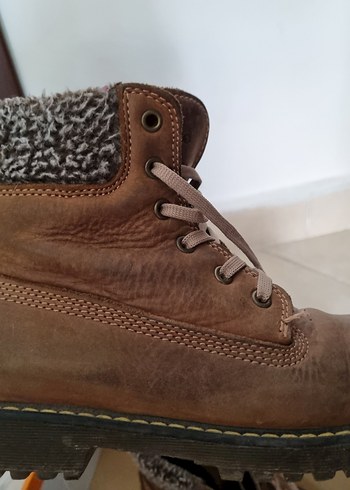 Ceyo İçi Kürklü Kışlık Bot  Kahverengi  Kalın Taban - Görsel 7