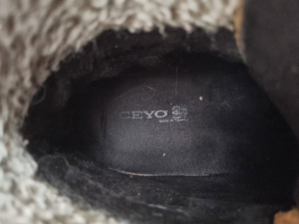 Ceyo İçi Kürklü Kışlık Bot  Kahverengi  Kalın Taban - Görsel 3