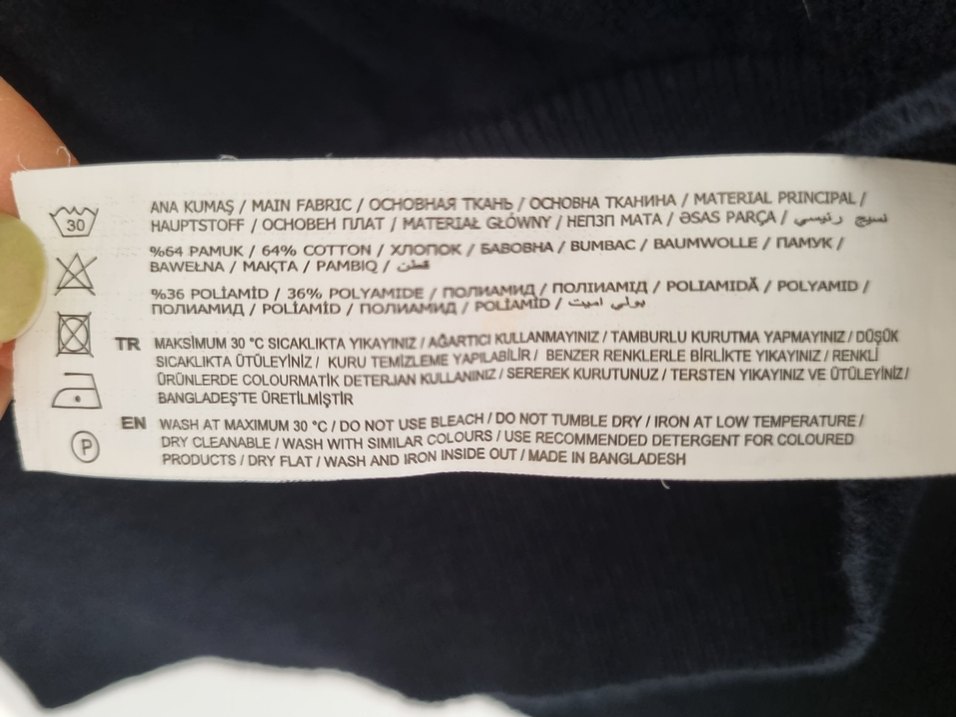 XSIDE Siyah Triko Kazak  Bisiklet Yaka, Pamuklu (L) - Görsel 5