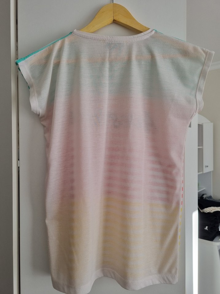 LC Waikiki Teen Çizgili Tişört  Nakış & Taş Detaylı, 1516 Yaş - Görsel 2