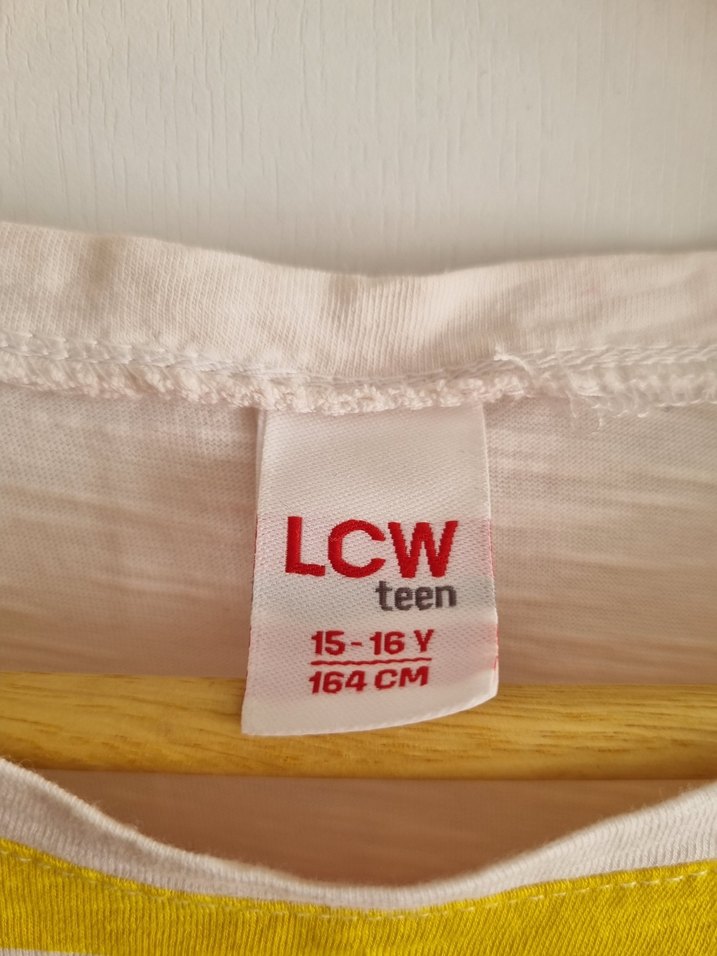 LC Waikiki Teen Çizgili Tişört  %100 Pamuk, 1516 Yaş (164 cm) - Görsel 3