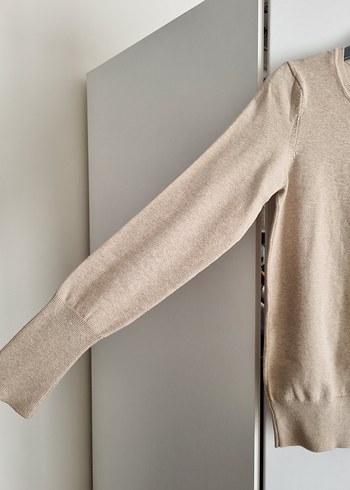 XSide Bej Triko Kazak  Pamuk Karışımlı, Klasik Kalıp (L) - Görsel 2