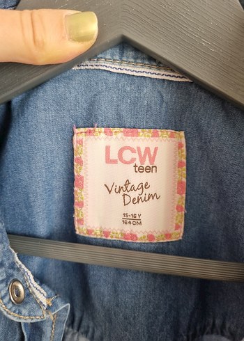 LCW Teen Açık Mavi Kot Gömlek  %100 Pamuk (1516Y / XSS) - Görsel 3