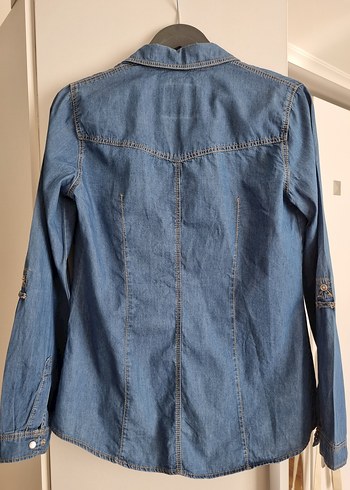 LCW Teen Açık Mavi Kot Gömlek  %100 Pamuk (1516Y / XSS) - Görsel 2