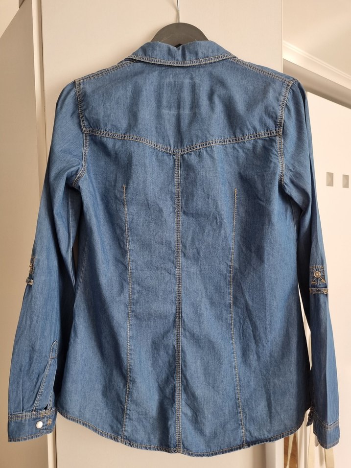 LCW Teen Açık Mavi Kot Gömlek  %100 Pamuk (1516Y / XSS) - Görsel 2