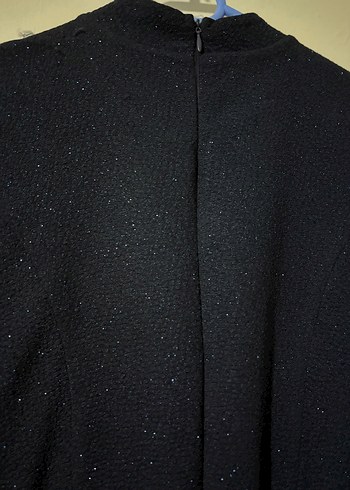 Uzun Lacivert Drapeli Kadın Abiye Elbise - Görsel 4