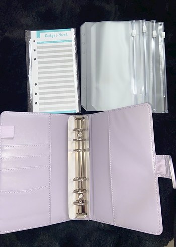 Mor Deri Kadın Cüzdanı Tokalı Birikim Ajandası - Görsel 2